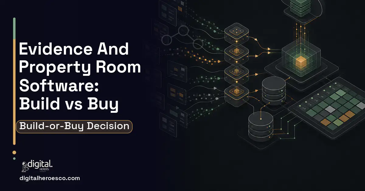 Inventory Software workflow illustration for Evidence AND Property Room Software Build vs Buy Guide.