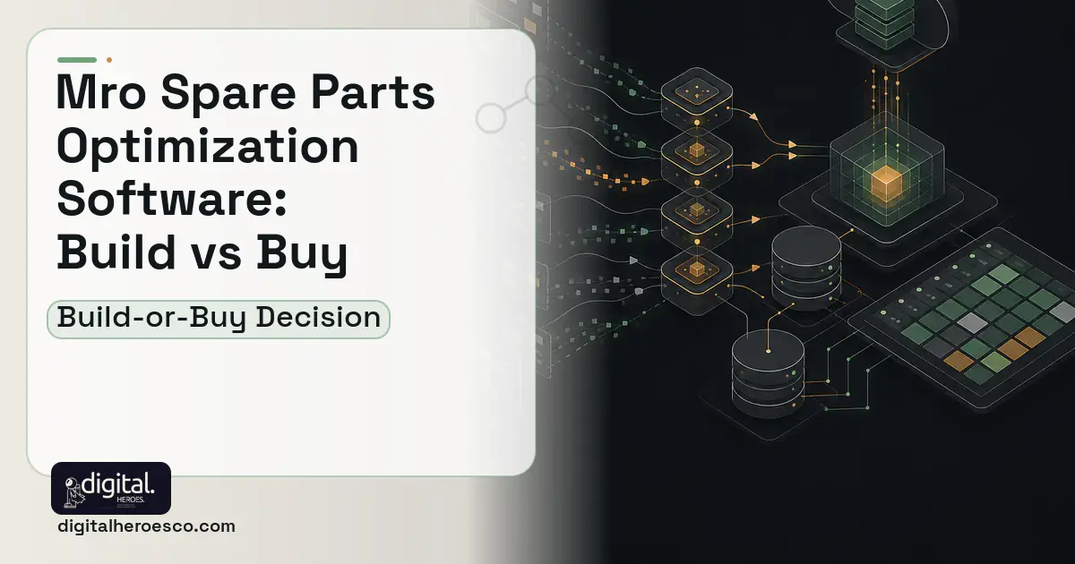 Inventory Software workflow illustration for MRO Spare Parts Optimization Software Build vs Buy Guide.