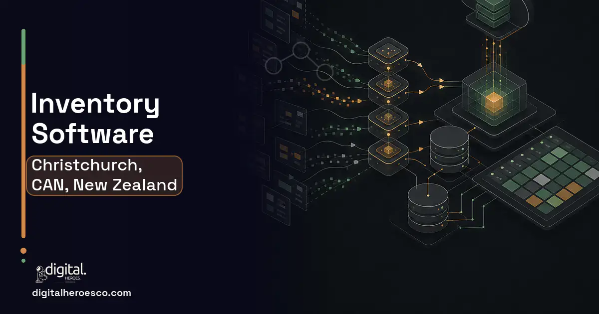 Inventory Software workflow illustration for Christchurch, CAN, New Zealand.