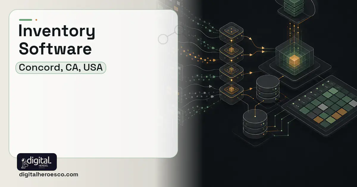 Inventory Software workflow illustration for Concord, CA, USA.