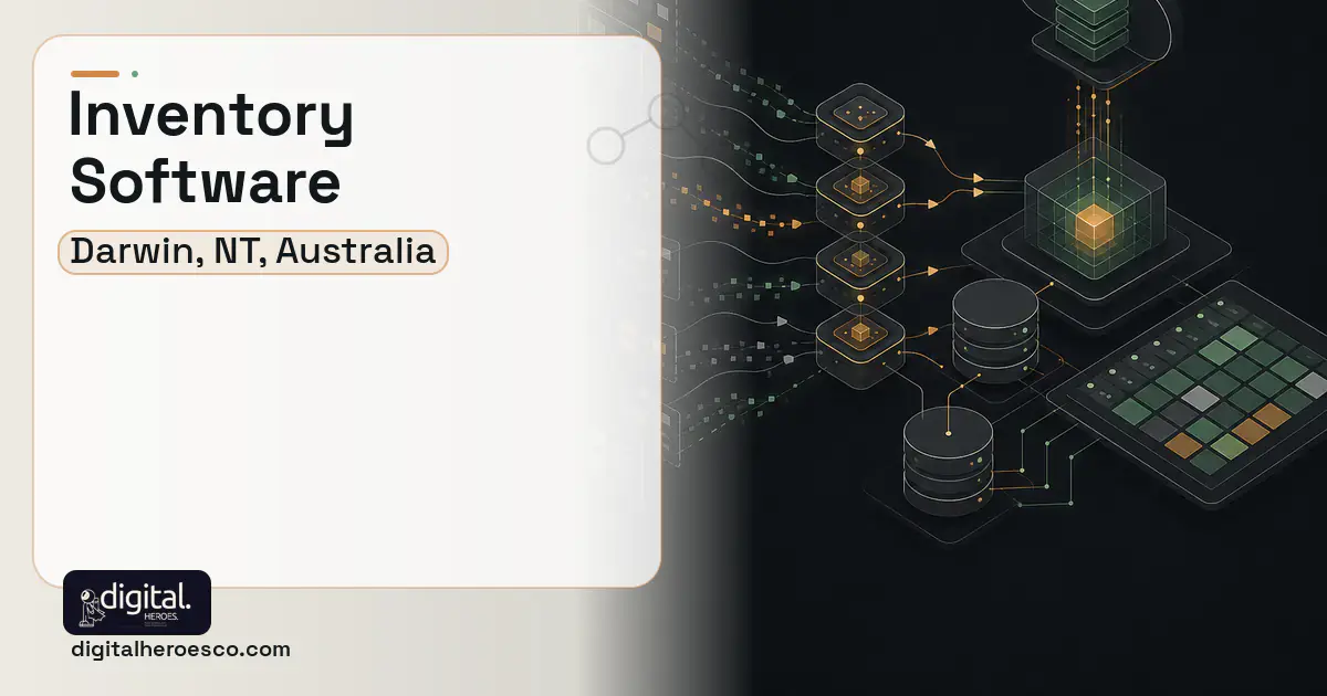 Inventory Software workflow illustration for Darwin, NT, Australia.