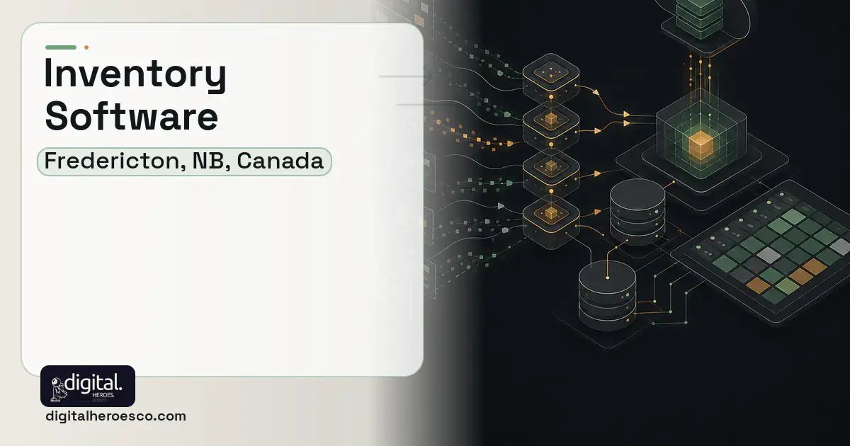 Inventory Software workflow illustration for Fredericton, NB, Canada.