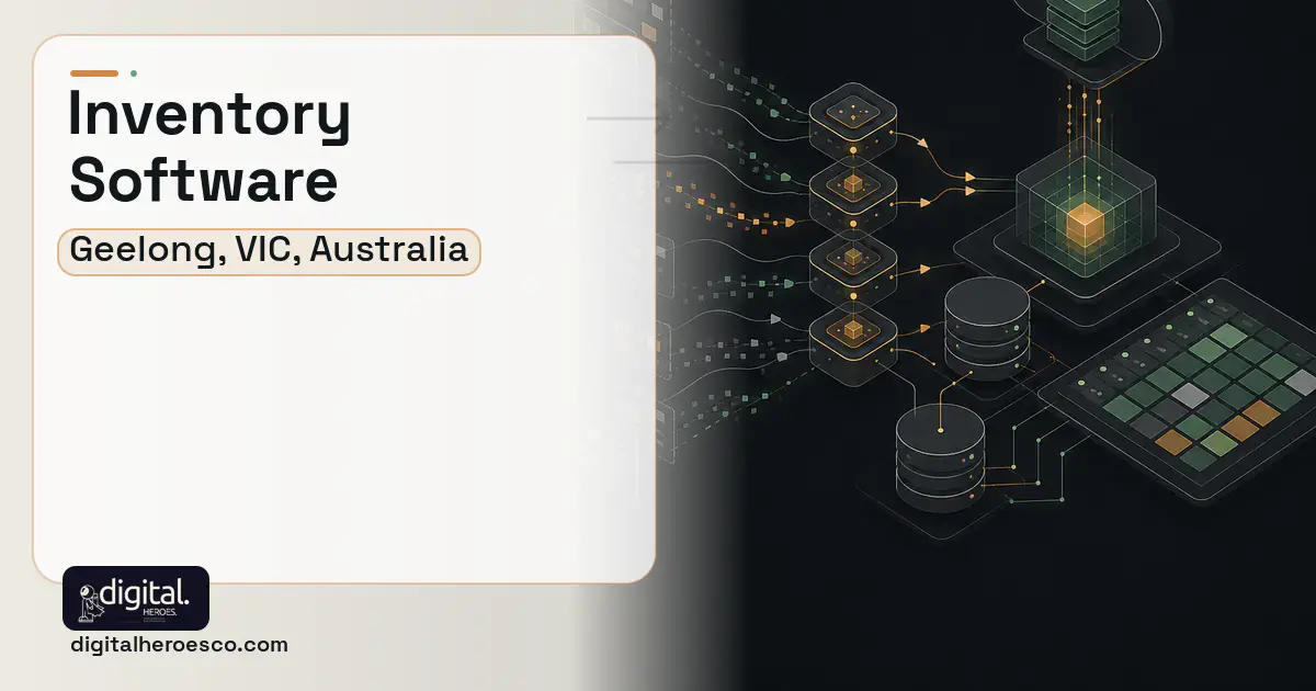 Inventory Software workflow illustration for Geelong, VIC, Australia.