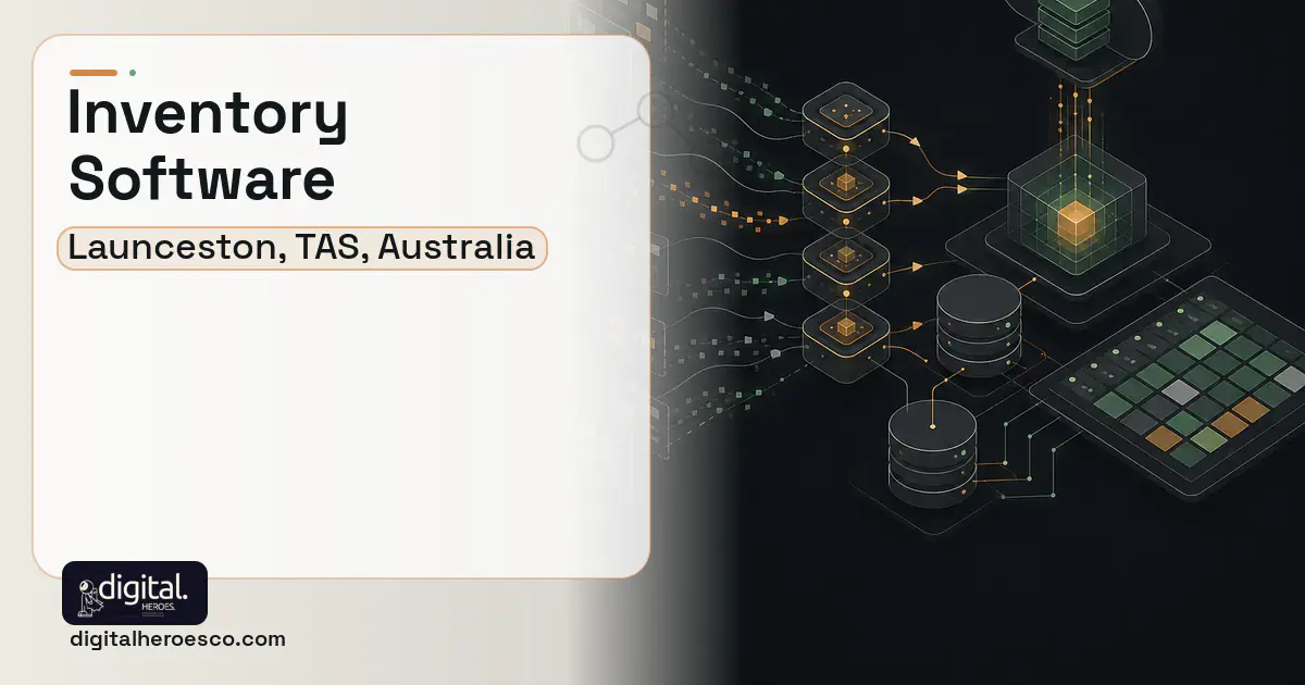 Inventory Software workflow illustration for Launceston, TAS, Australia.