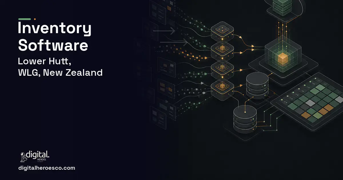 Inventory Software workflow illustration for Lower Hutt, WLG, New Zealand.