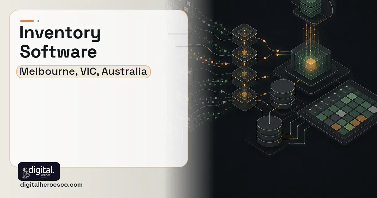 Inventory Software workflow illustration for Melbourne, VIC, Australia.