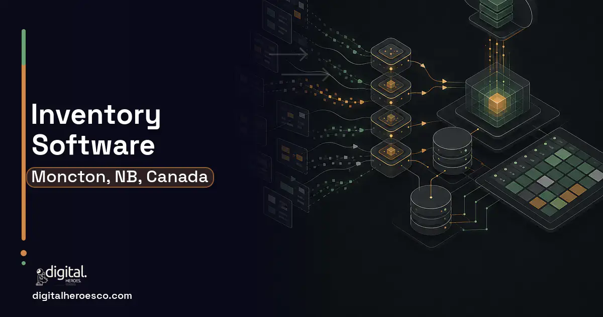 Inventory Software workflow illustration for Moncton, NB, Canada.