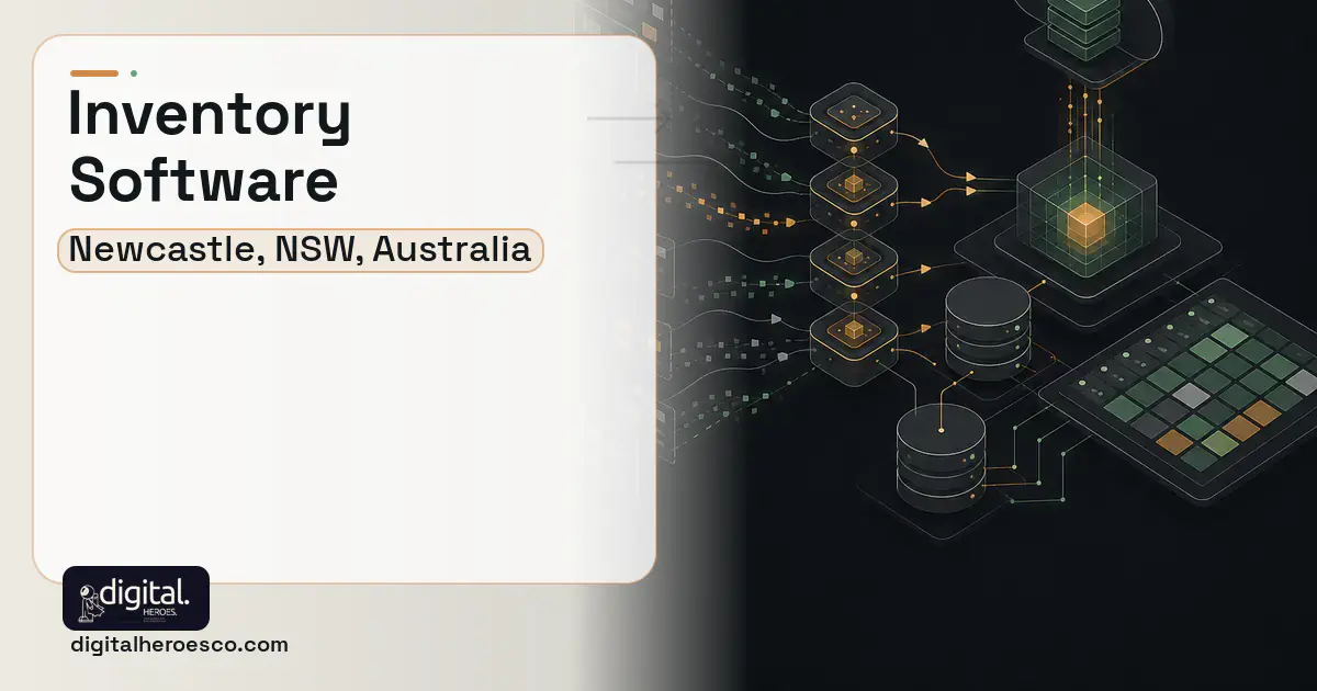 Inventory Software workflow illustration for Newcastle, NSW, Australia.