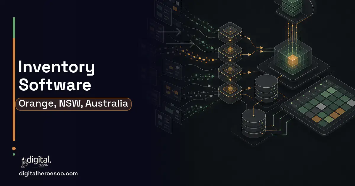 Inventory Software workflow illustration for Orange, NSW, Australia.