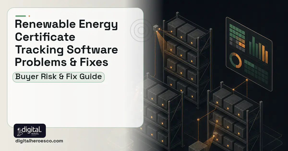 Renewable Energy Certificate Tracking Software software overview illustration showing common problems and fixes.