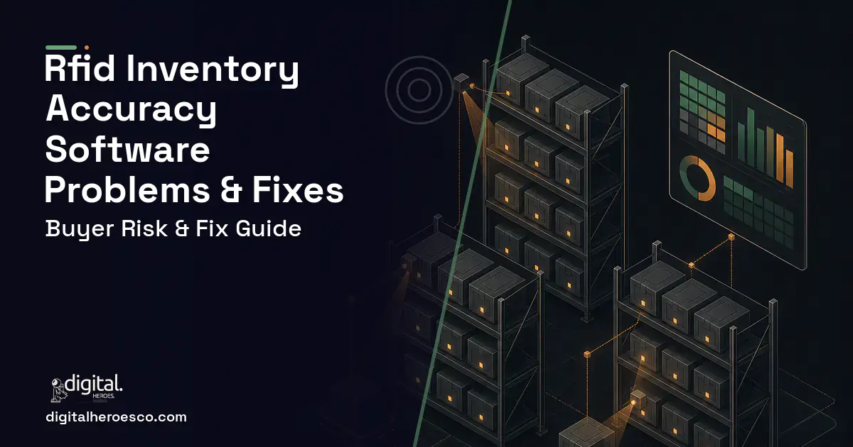 Rfid Inventory Accuracy Software software overview illustration showing common problems and fixes.