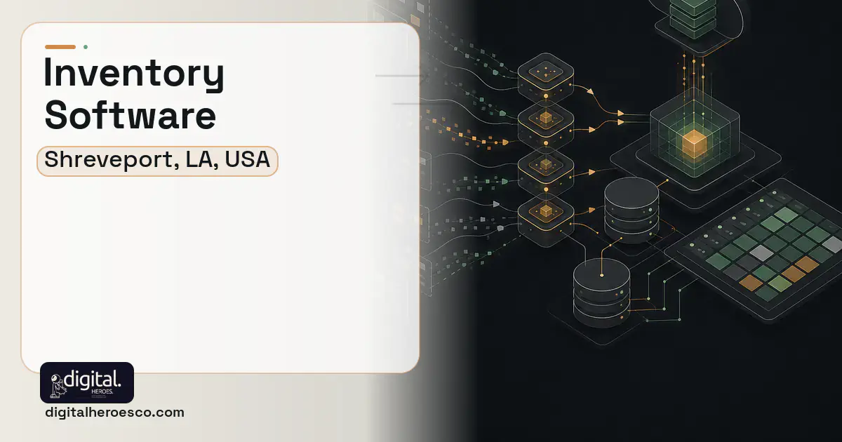 Inventory Software workflow illustration for Shreveport, LA, USA.