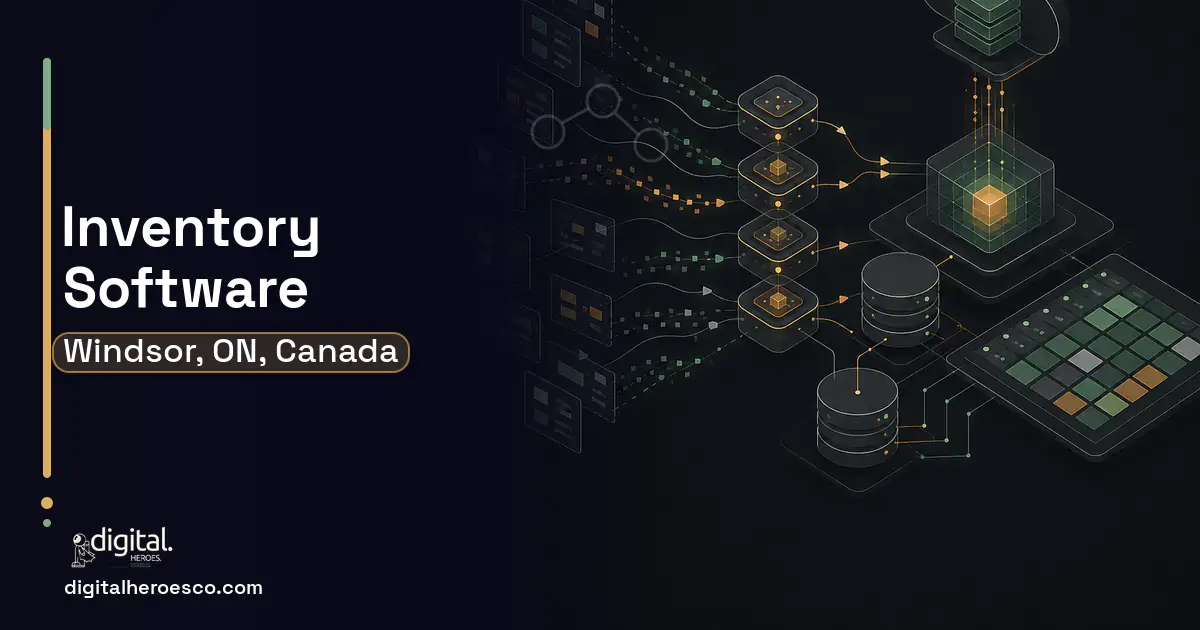 Inventory Software workflow illustration for Windsor, ON, Canada.