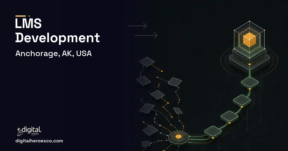 LMS Development workflow illustration for Anchorage, AK, USA.