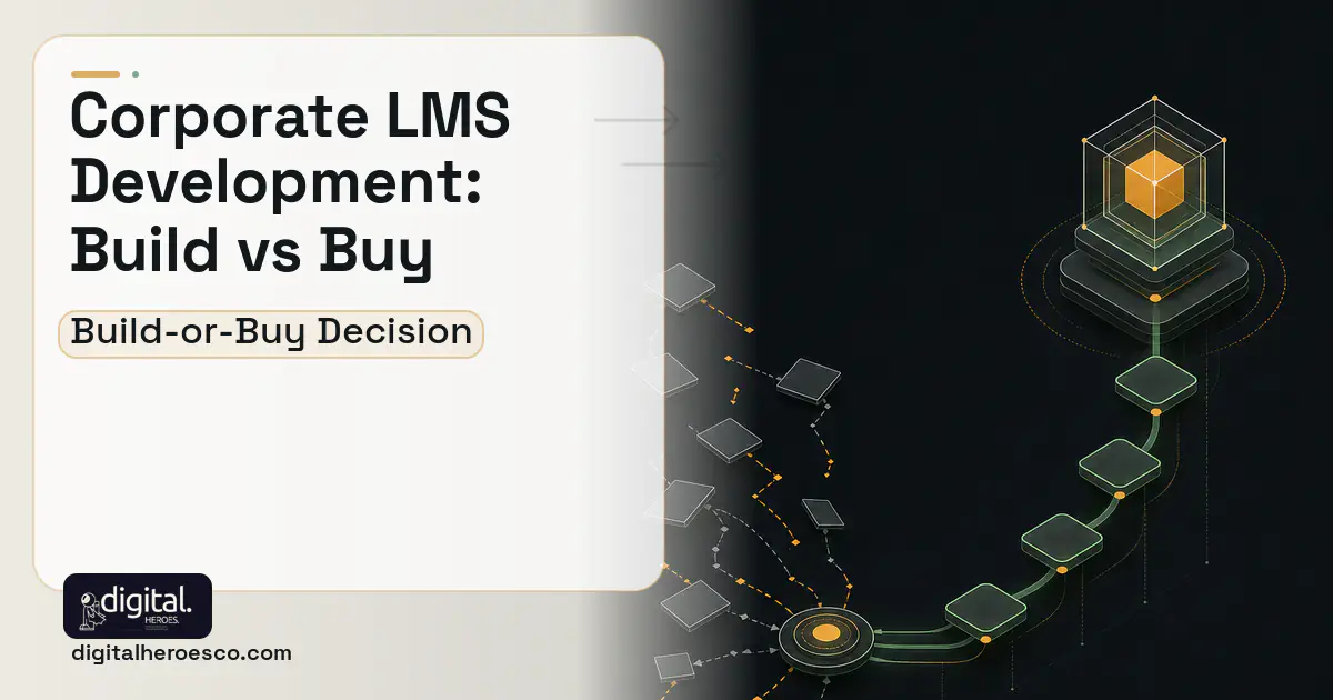 LMS Development workflow illustration for Corporate LMS Development Build vs Buy Guide.
