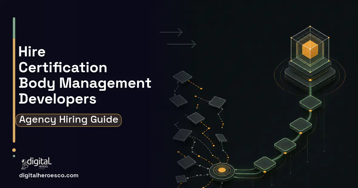 LMS Development workflow illustration for How to Hire a Certification Body Management Software Company.