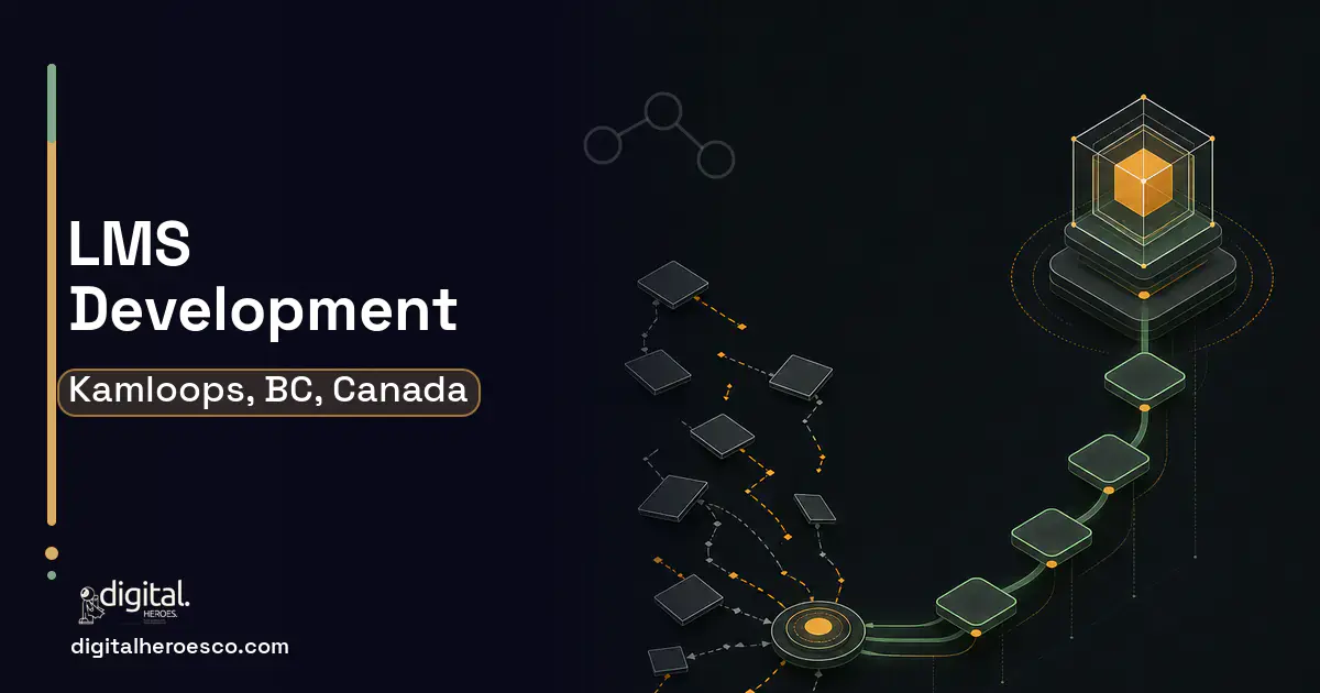 LMS Development workflow illustration for Kamloops, BC, Canada.