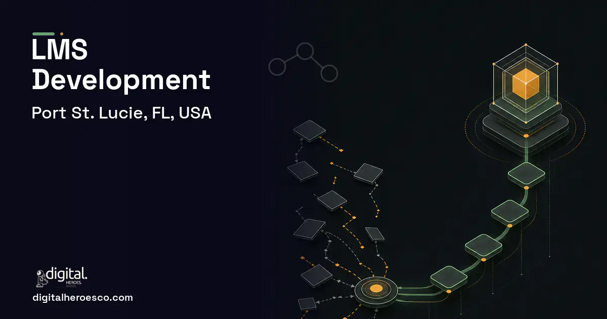 LMS Development workflow illustration for Port St. Lucie, FL, USA.