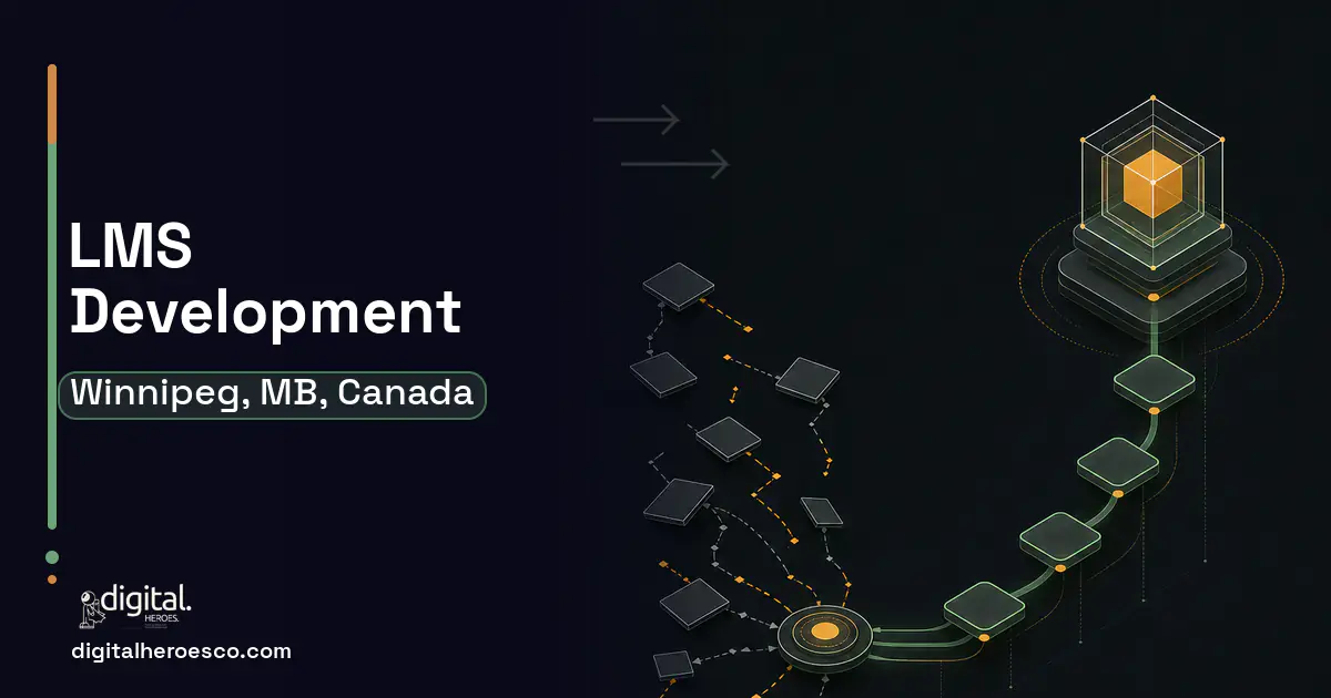 LMS Development workflow illustration for Winnipeg, MB, Canada.
