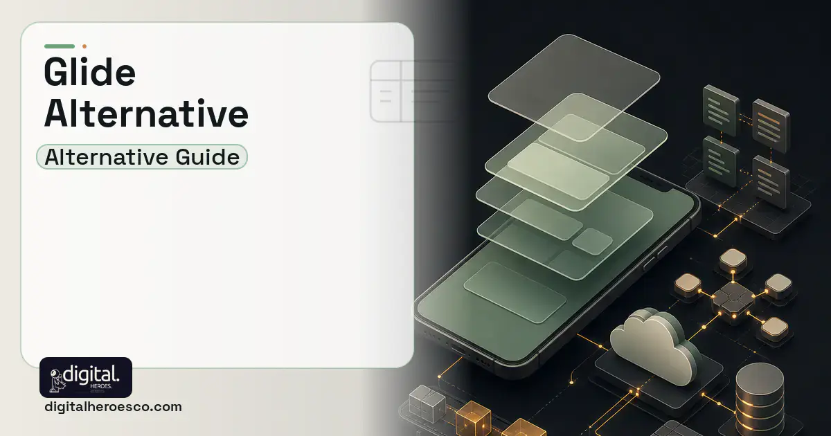 Mobile App Development product interface illustration for Glide Alternative.