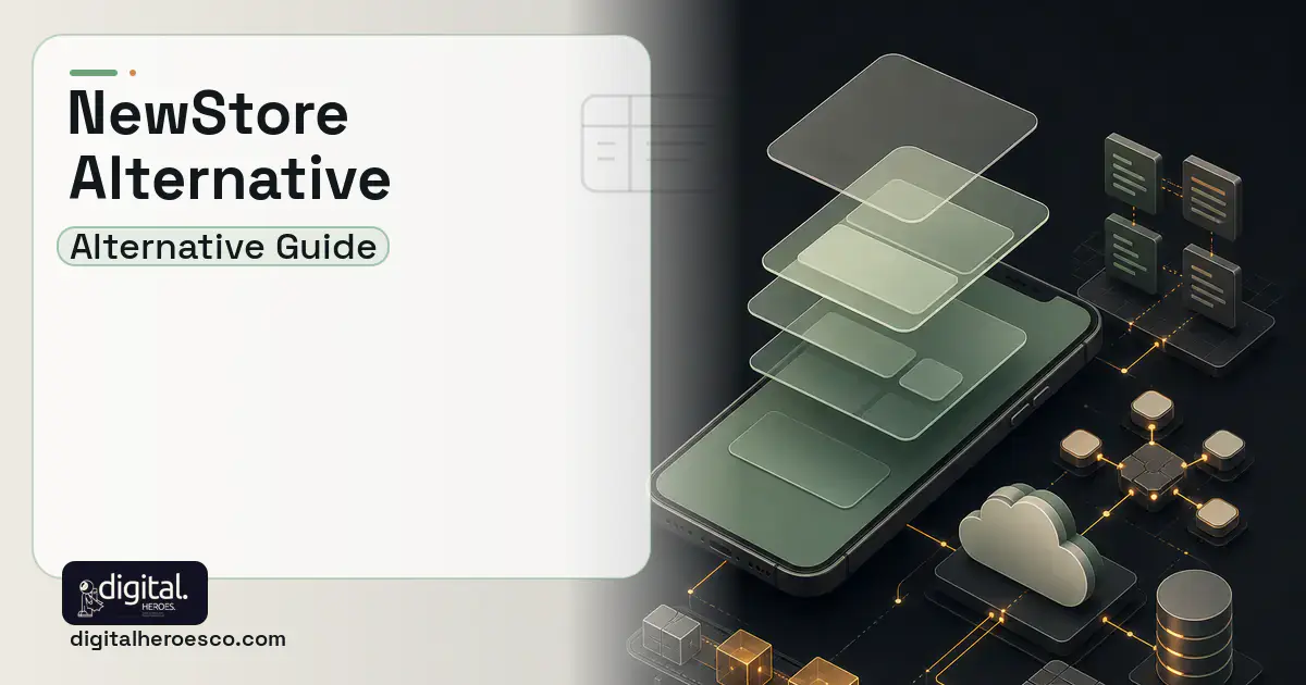 Mobile App Development product interface illustration for Newstore Alternative.