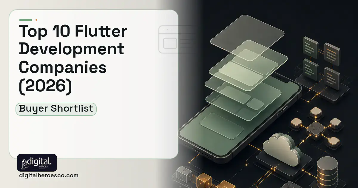 Mobile App Development product interface illustration for Top 10 Flutter Development Companies 2026.