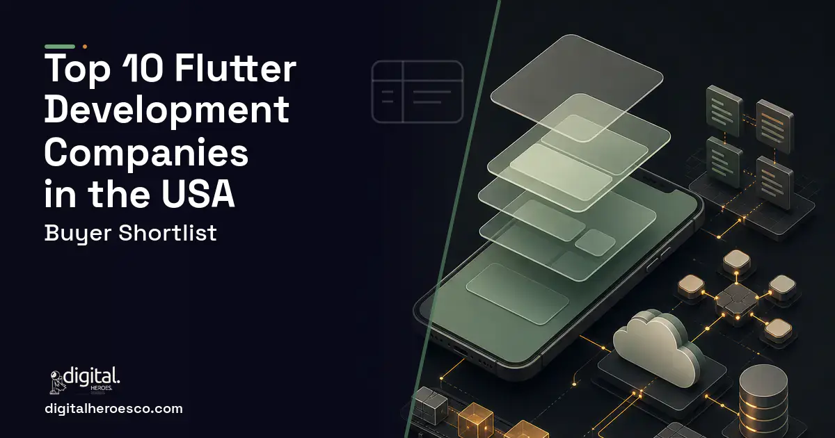 Mobile App Development product interface illustration for Top 10 Flutter Development Companies in the USA 2026.