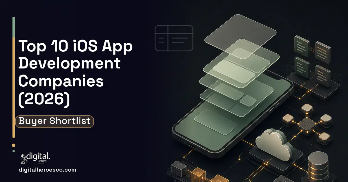 Mobile App Development product interface illustration for Top 10 iOS App Development Companies 2026.