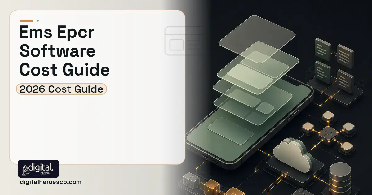 Mobile App Development product interface illustration for EMS Epcr Software Cost Guide.