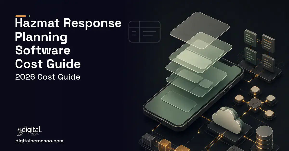 Mobile App Development product interface illustration for Hazmat Response Planning Software Cost Guide.