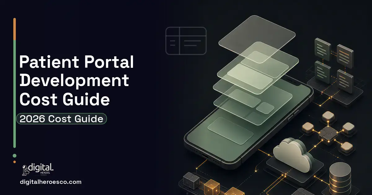 Mobile App Development product interface illustration for Patient Portal Development Cost Guide.
