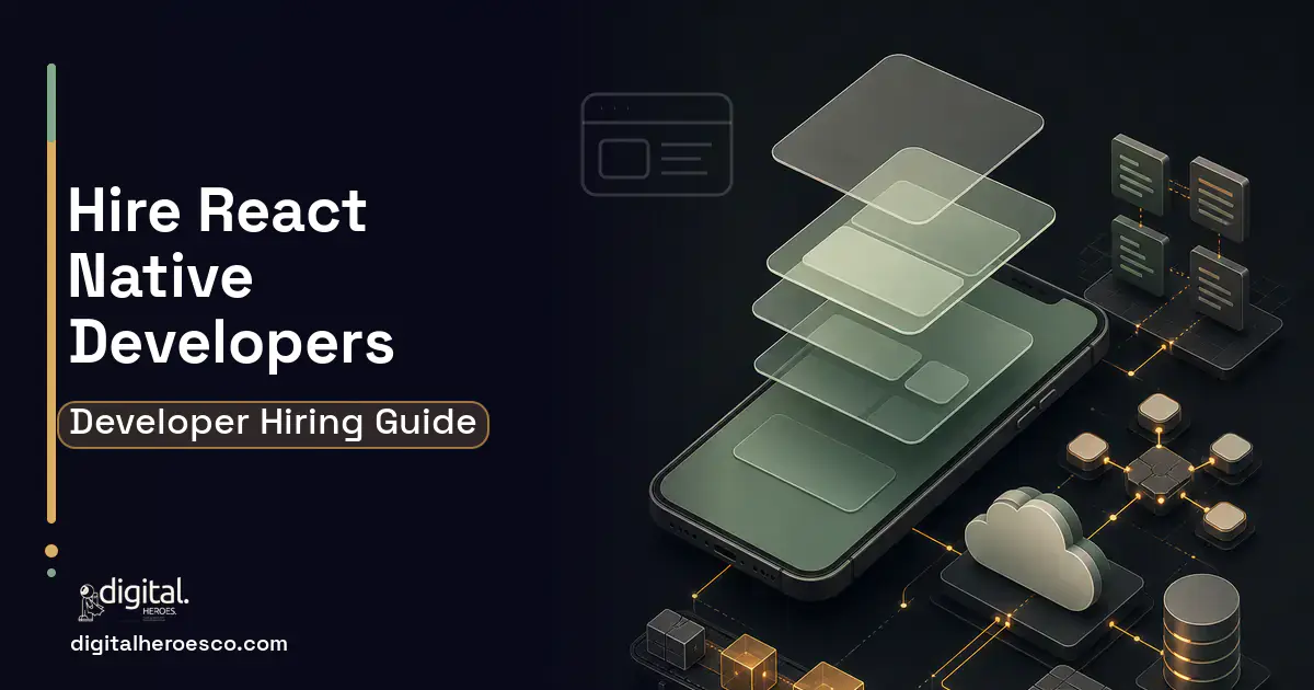 Mobile App Development product interface illustration for Hire React Native Developers.