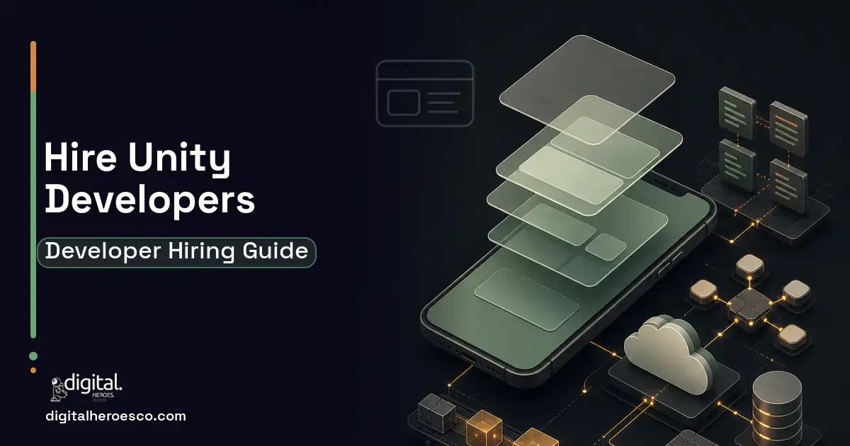 Mobile App Development product interface illustration for Hire Unity Developers.