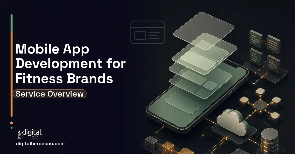 Mobile App Development product interface illustration for Mobile App Development for Fitness and Sports Brands.