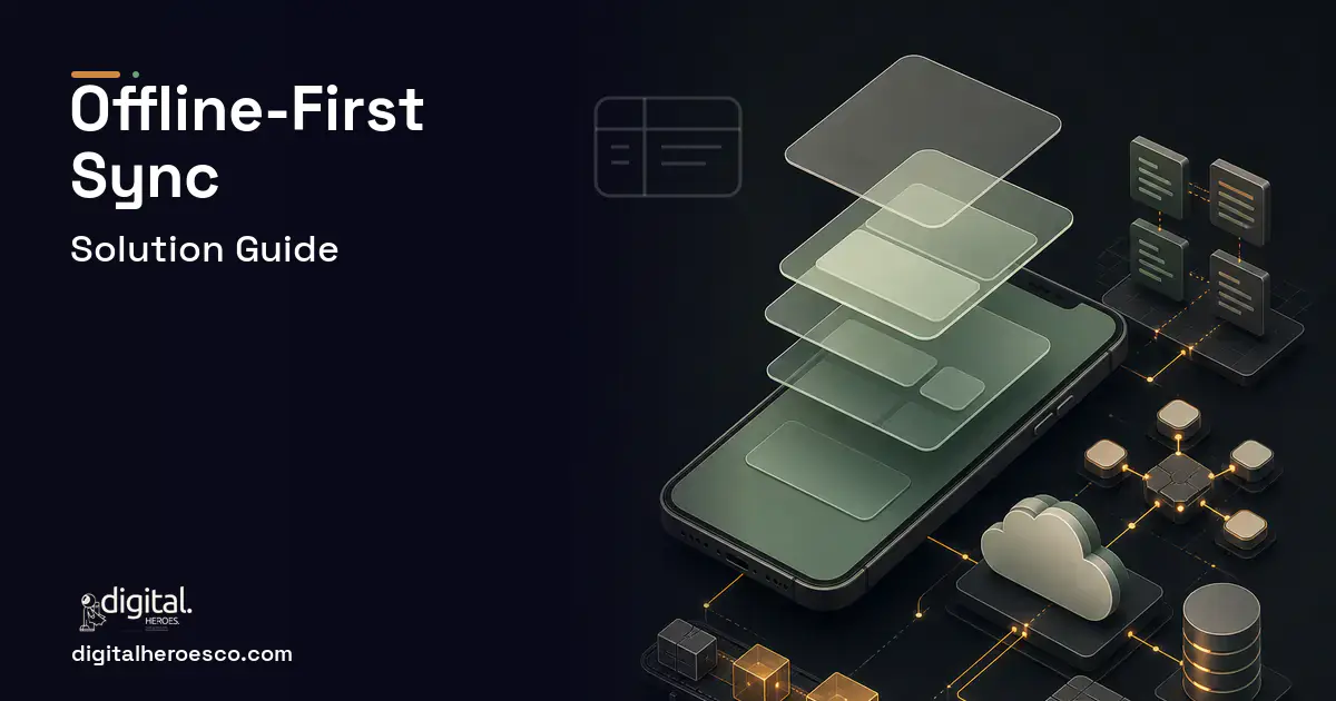 Mobile App Development product interface illustration for Building a Mobile App With Offline-First Sync.