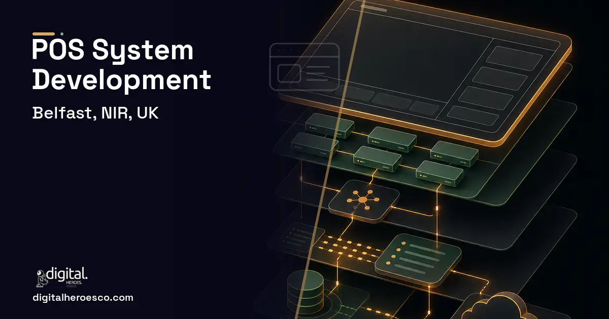 POS System Development product interface illustration for Belfast, NIR, UK.