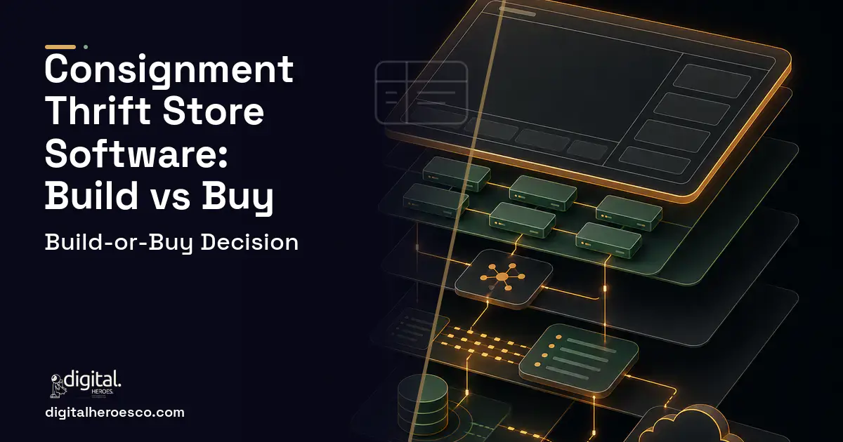 POS System Development product interface illustration for Consignment Thrift Store Software Build vs Buy Guide.
