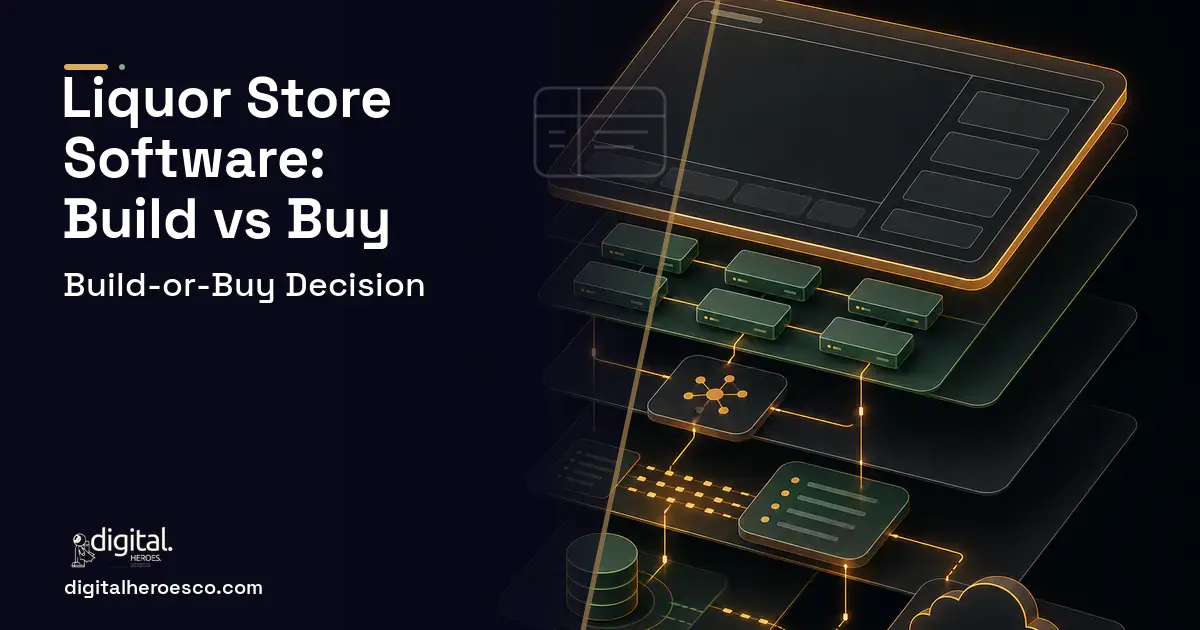 POS System Development product interface illustration for Liquor Store Software Build vs Buy Guide.