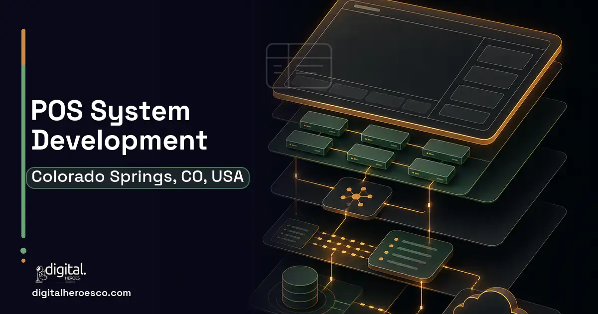 POS System Development product interface illustration for Colorado Springs, CO, USA.