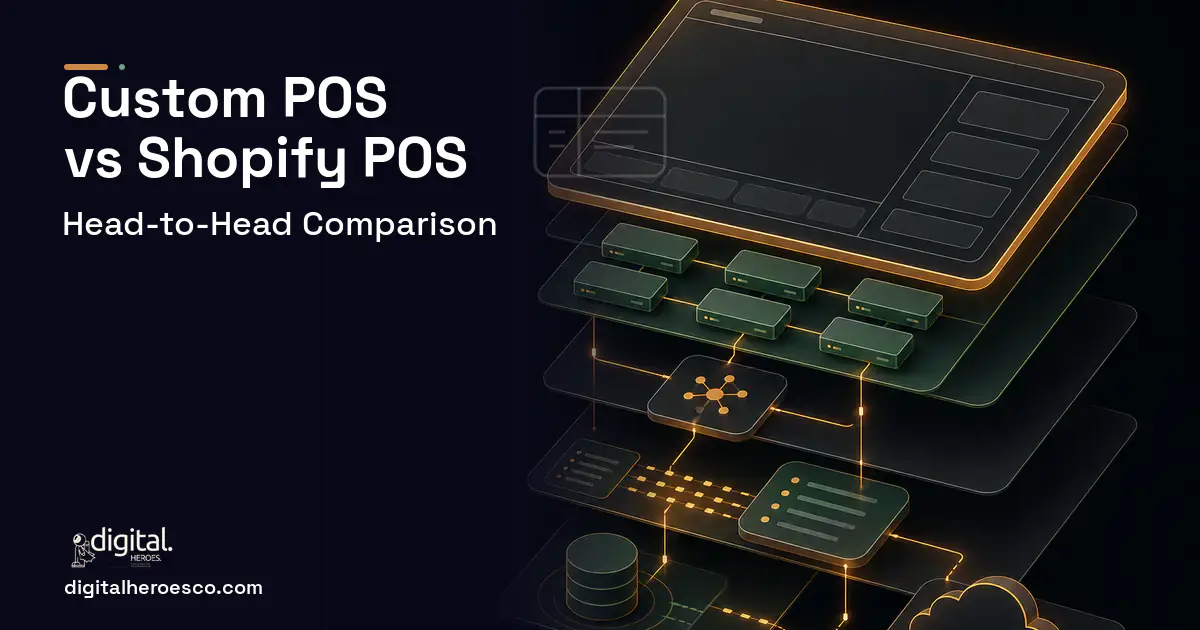 POS System Development product interface illustration for Custom POS System vs Shopify POS.