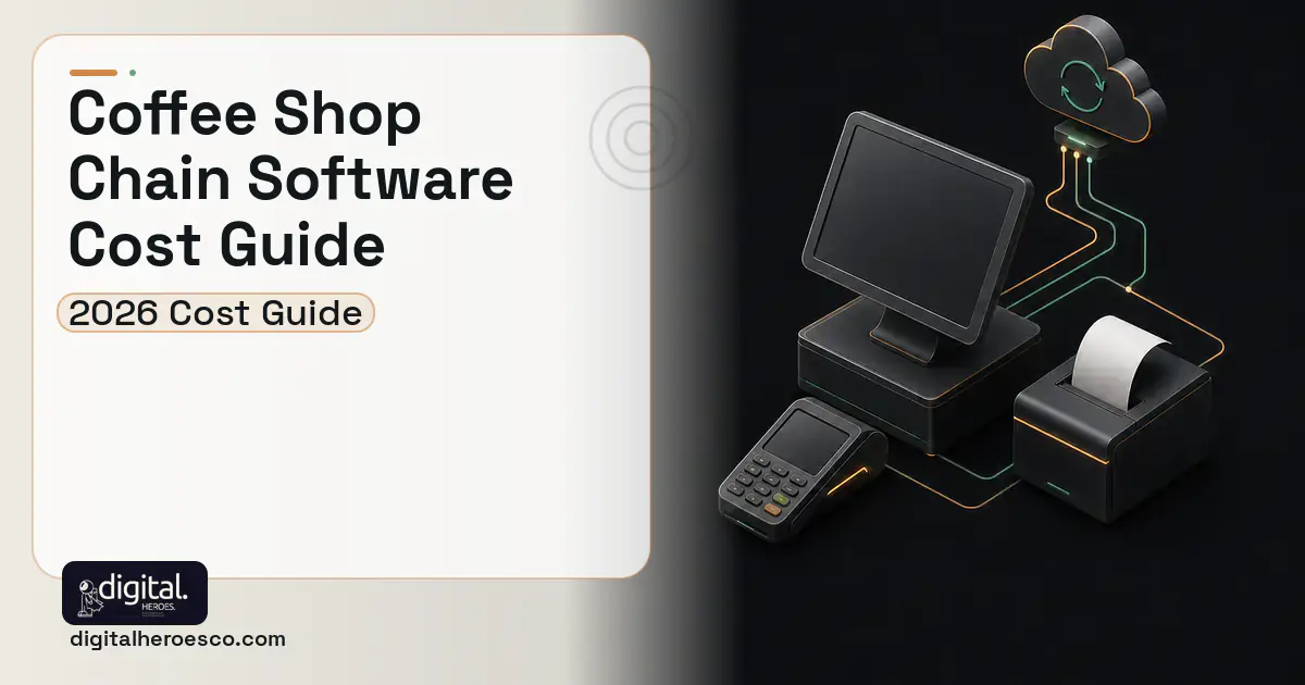 POS System Development software overview illustration for Coffee Shop Chain Software Cost Guide.