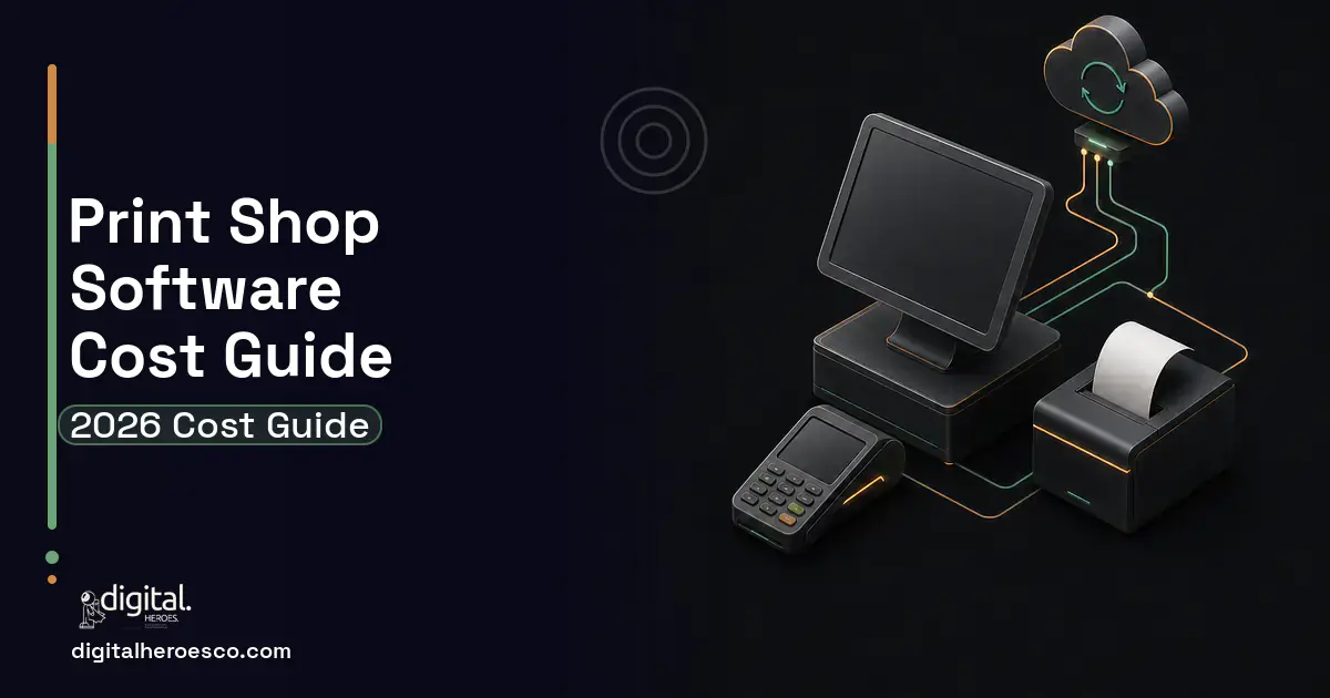 POS System Development software overview illustration for Print Shop Software Cost Guide.