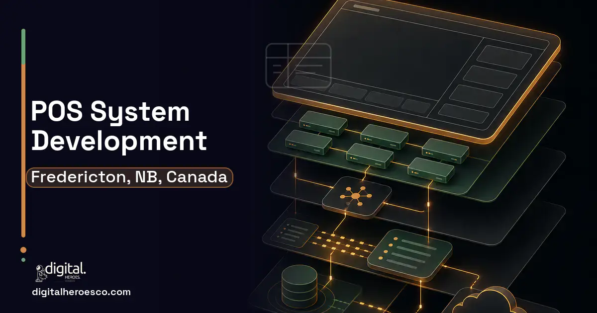 POS System Development product interface illustration for Fredericton, NB, Canada.