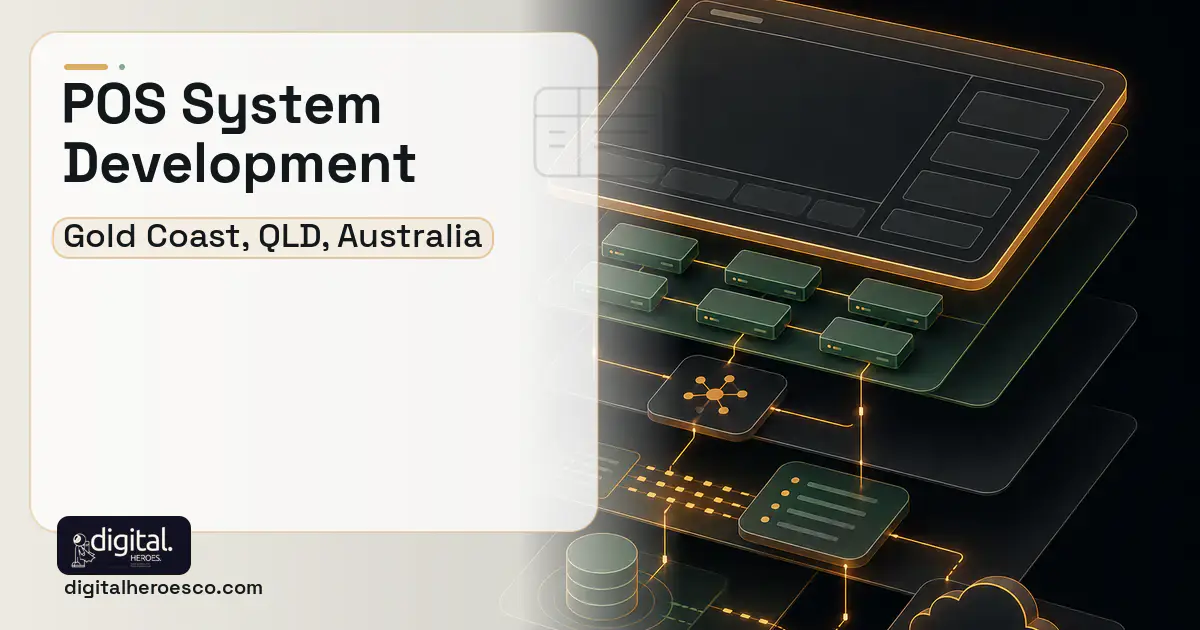POS System Development product interface illustration for Gold Coast, QLD, Australia.