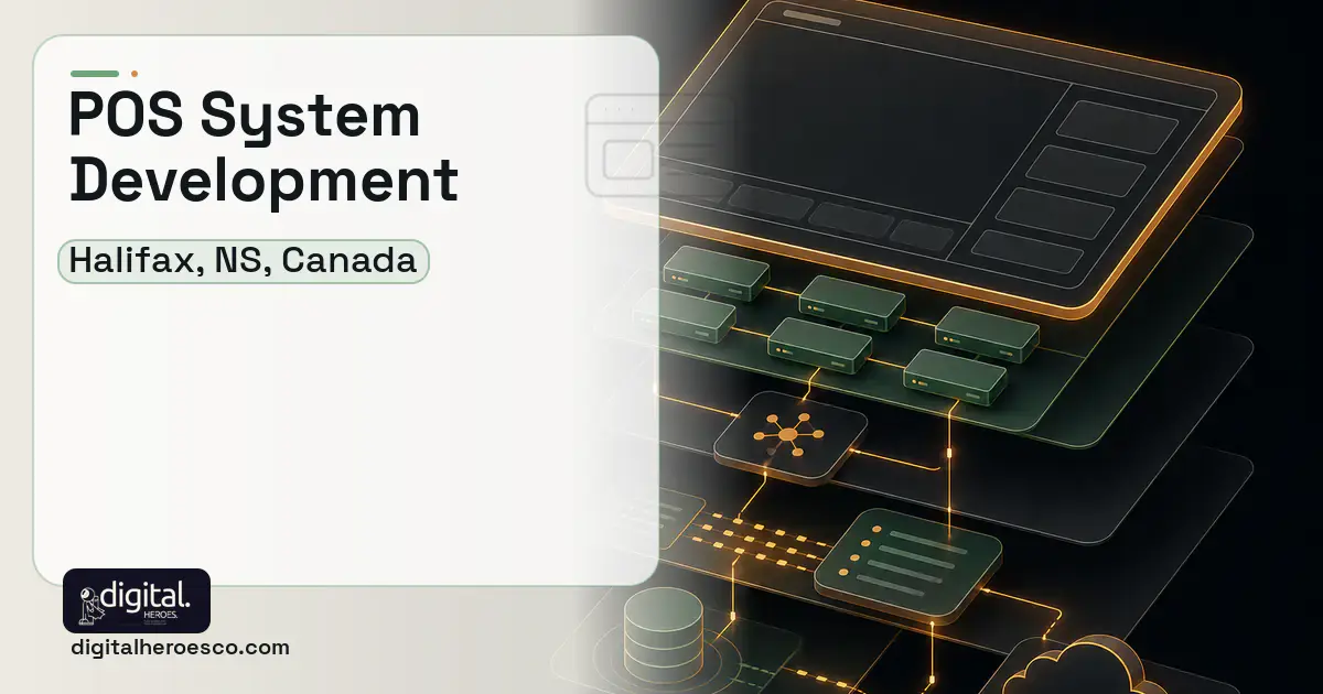 POS System Development product interface illustration for Halifax, NS, Canada.