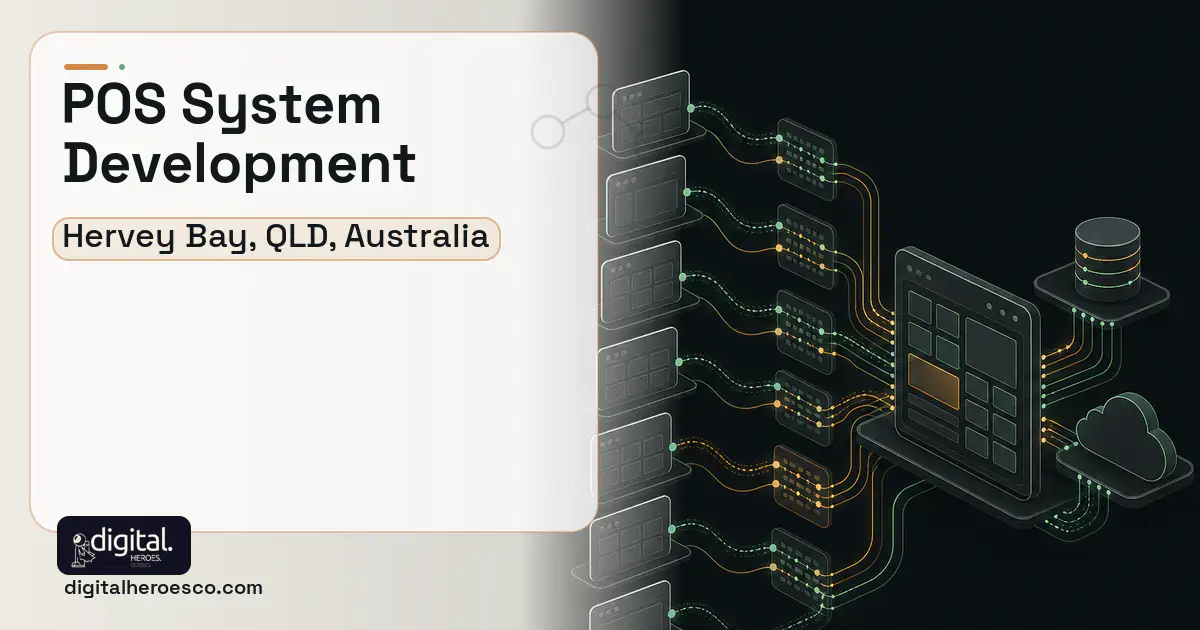 POS System Development workflow illustration for Hervey Bay, QLD, Australia.