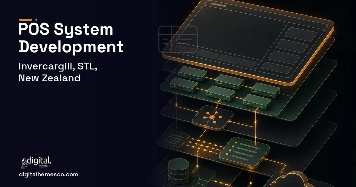 POS System Development product interface illustration for Invercargill, STL, New Zealand.