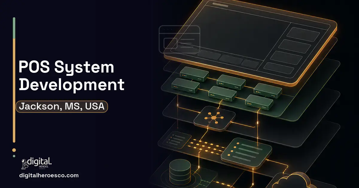 POS System Development product interface illustration for Jackson, MS, USA.