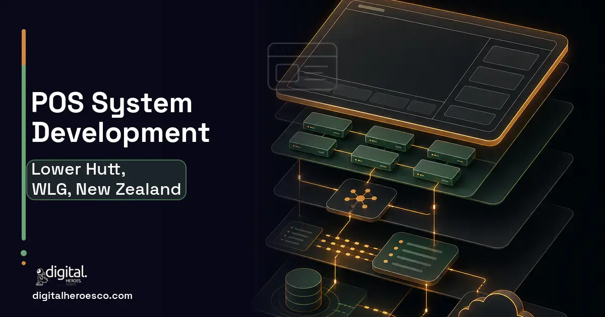 POS System Development product interface illustration for Lower Hutt, WLG, New Zealand.