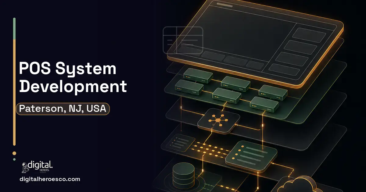 POS System Development product interface illustration for Paterson, NJ, USA.